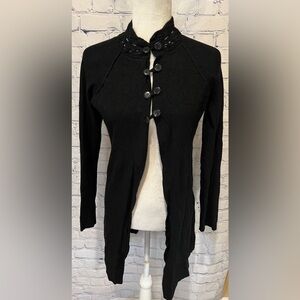 Tristan Long black cardigan sweater size XL